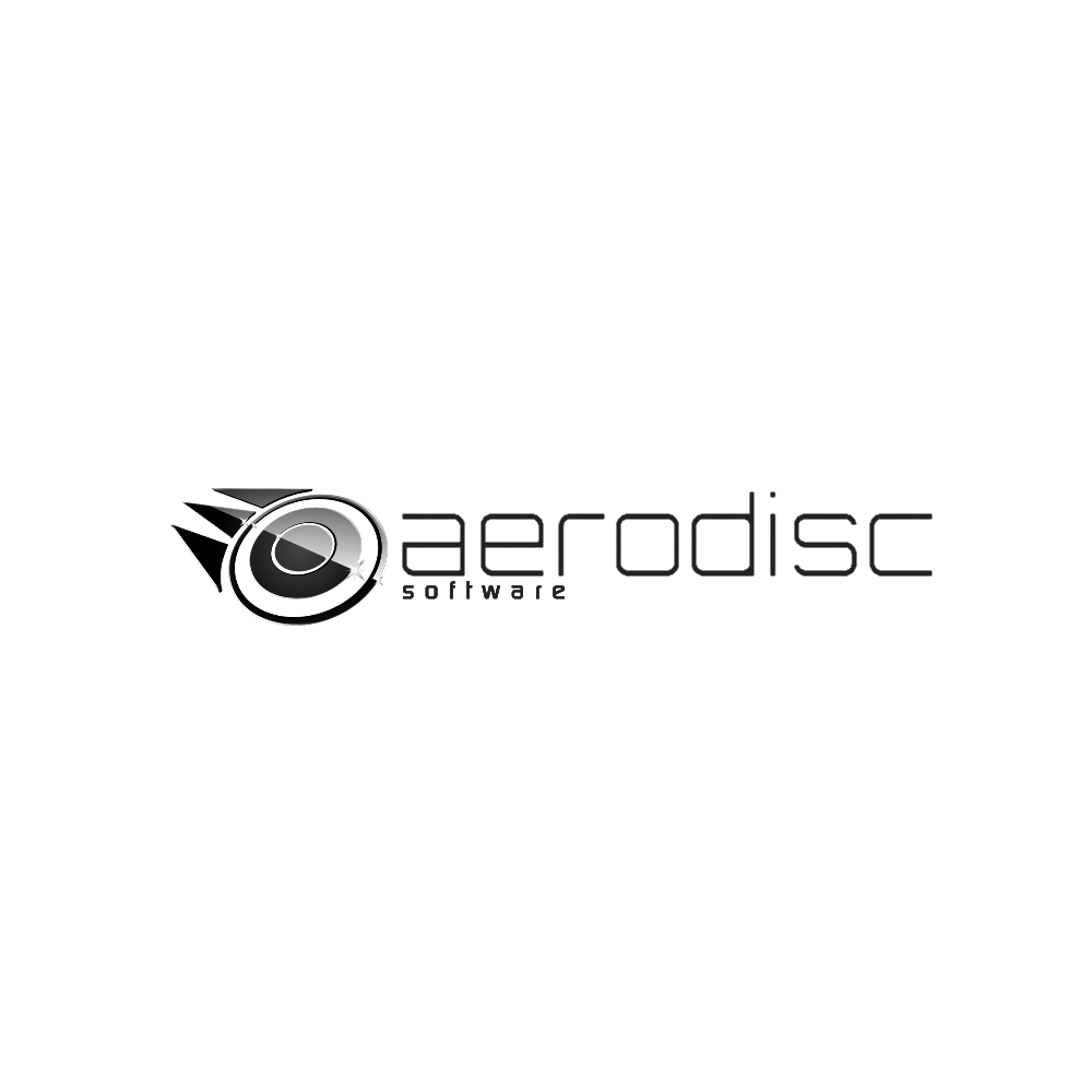 glossy aerodisc logo with text